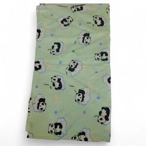 Vintage Panda Moon & Stars Baby Flannel Fabric - 42" x 42" Square